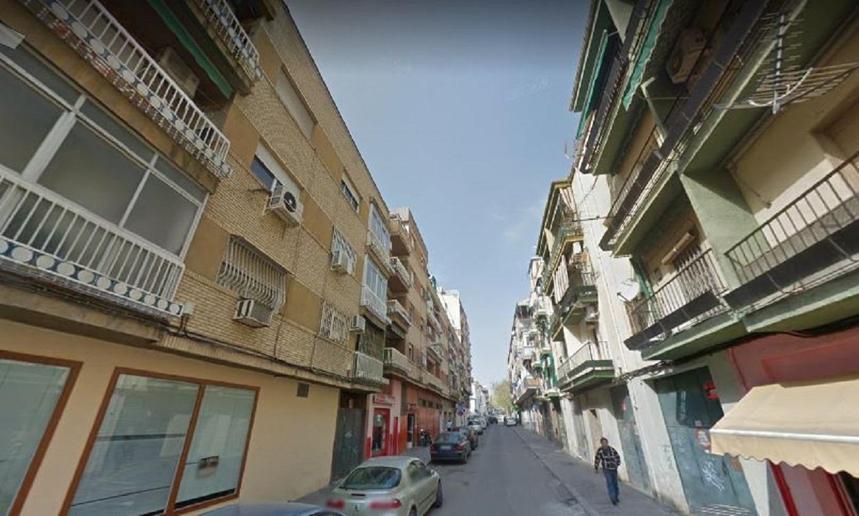 Calle Sevilla en Jaén, una vía sin árboles. Google Maps