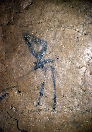 Antropomorfo esquemático datado hace 13.000 años. M.A. Martín Merino Antropomorfo esquemático datado hace 13.000 años. M.A. Martín Merino