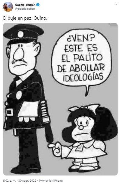 Muere Quino, Rufián Muere Quino, Rufián