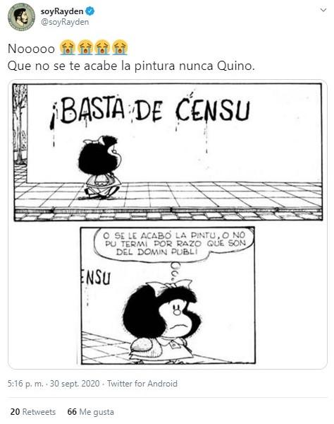 Muere Quino, Rayden