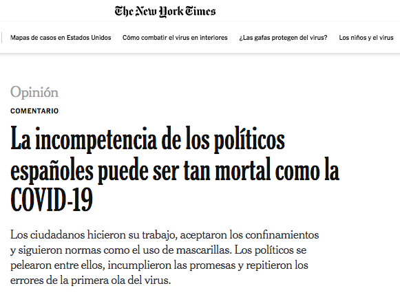 The New York Times sobre Madrid