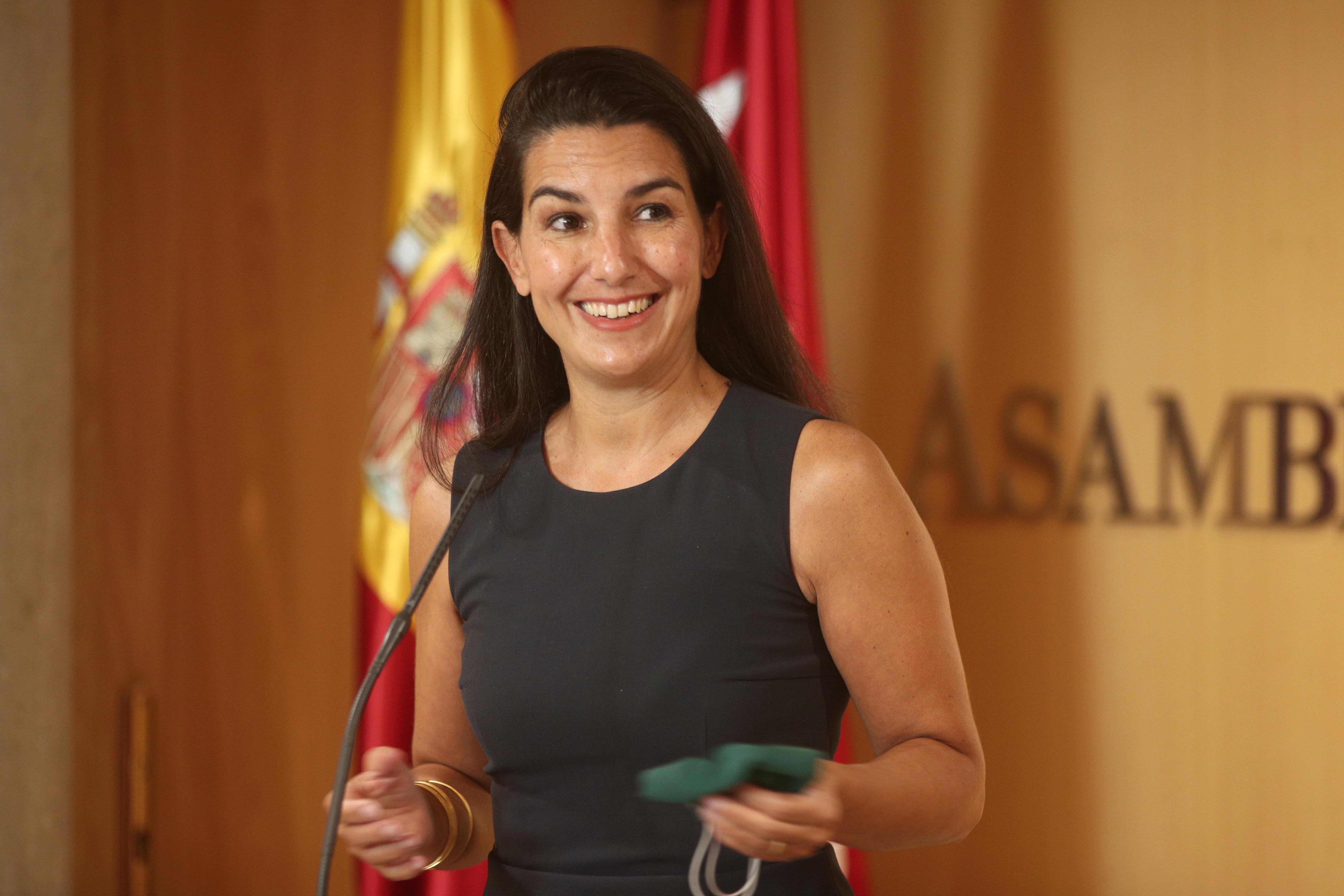 La portavoz de Vox en la Asamblea de Madrid, ofrece una rueda de prensa antes de que comience el debate del Estado de la Región, en Madrid (España), a 14 de septiembre de 2020. EP