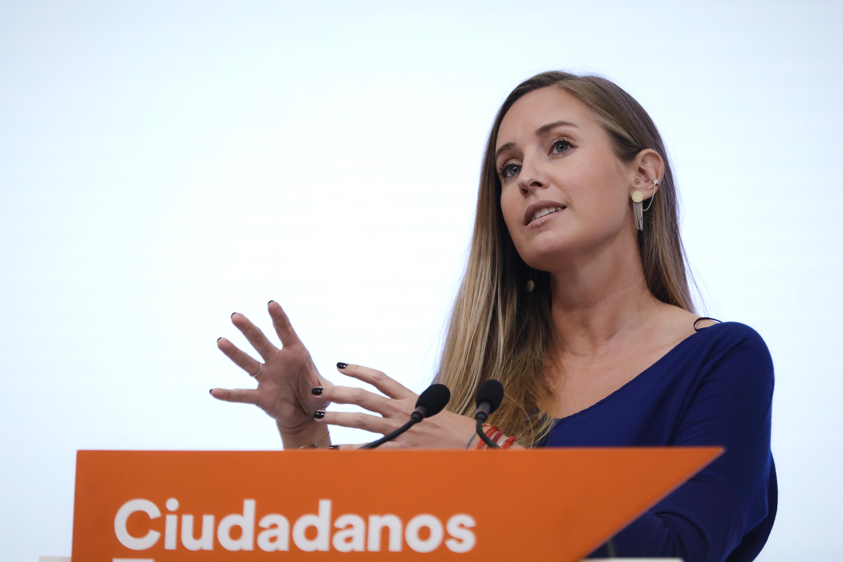 La portavoz de la Ejecutiva nacional de Ciudadanos, Melisa Rodríguez. Fuente: Europa Press.
