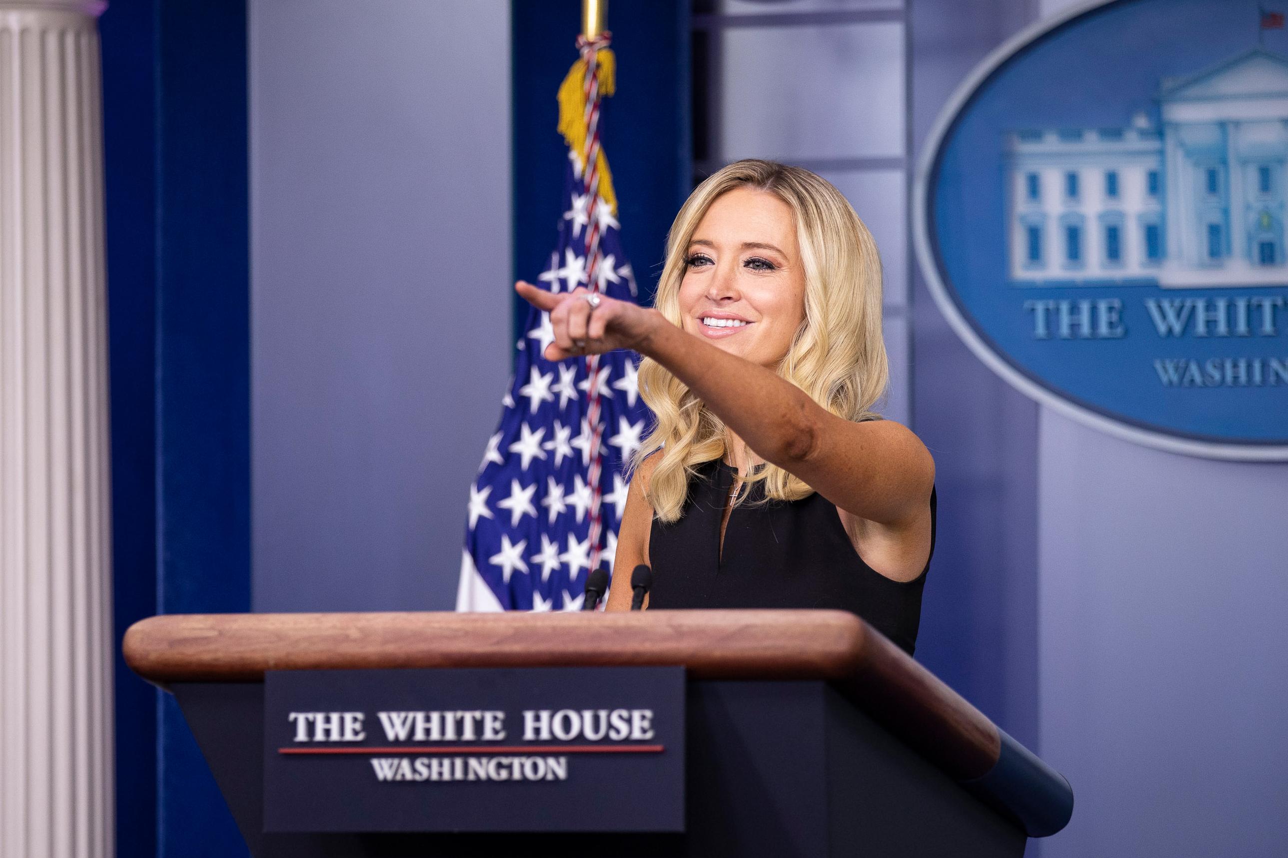 La portavoz de la Casa Blanca, Kayleigh McEnany. Fuente: Europa Press.