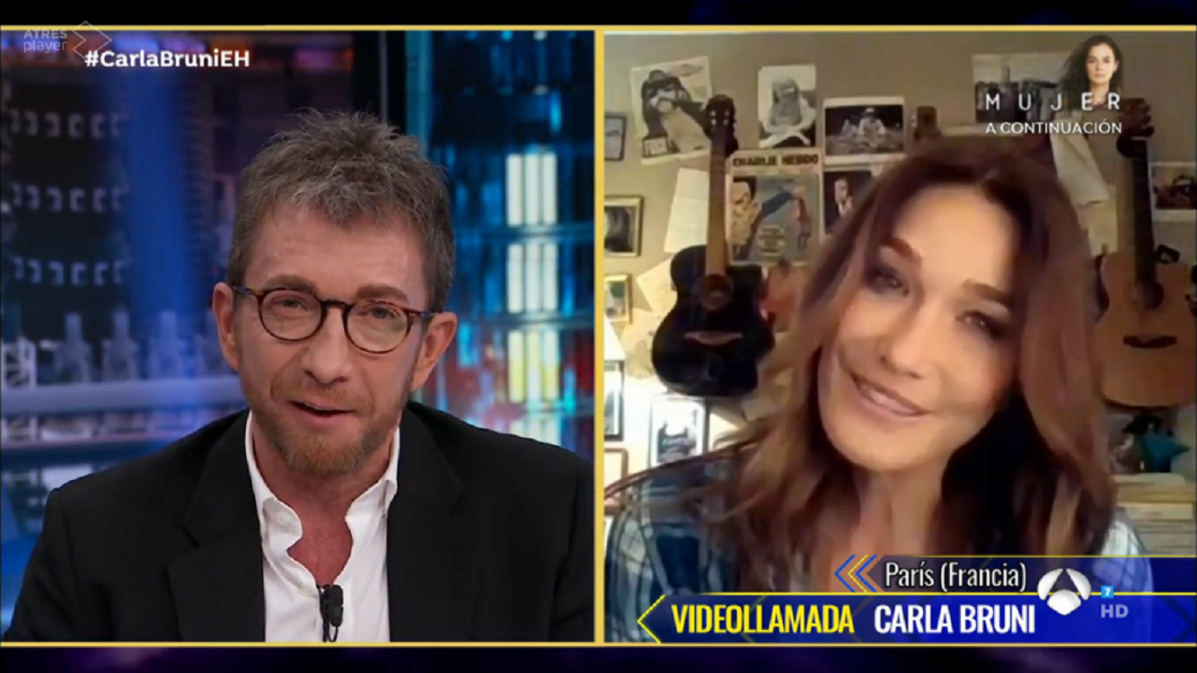 Carla Bruni en El Hormiguero. Atresmedia.