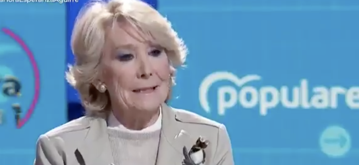 La expresidenta de la Comunidad de Madrid, Esperanza Aguirre, en TVE