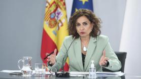 La ministra de Hacienda y portavoz del Gobierno, María Jesús Montero, en la rueda de prensa tras el Consejo de Ministros. Europa Press