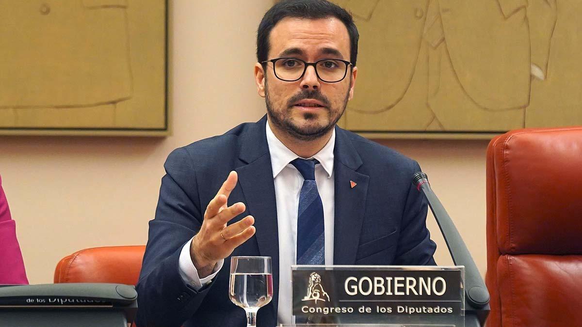 Comparecencia en el Congreso de Alberto Garzón, ministro de Consumo. EP