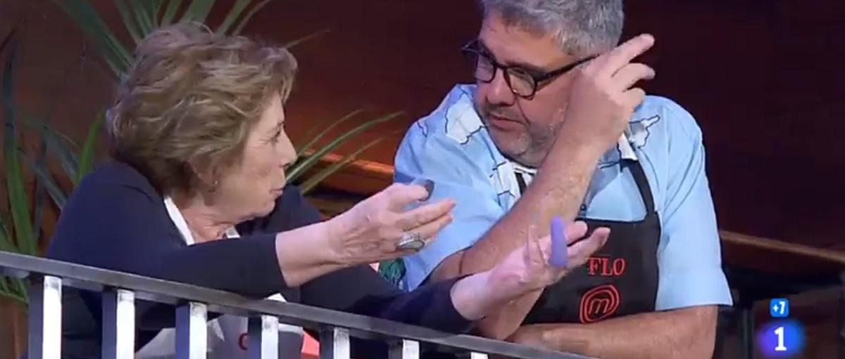 Celia Villalobos con Florentino Fernández en MasterChef Celebrity