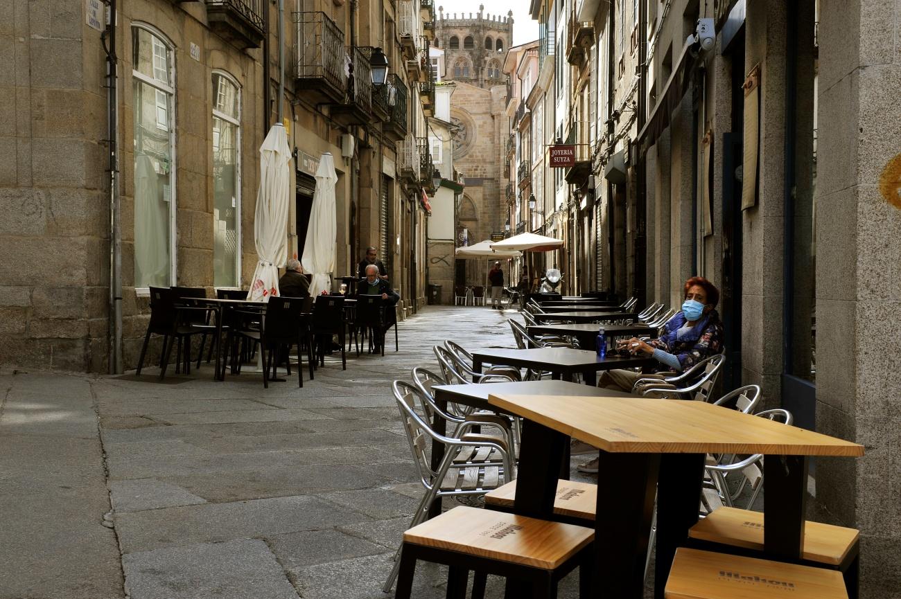 Imagen de una terraza en Ourense. EP