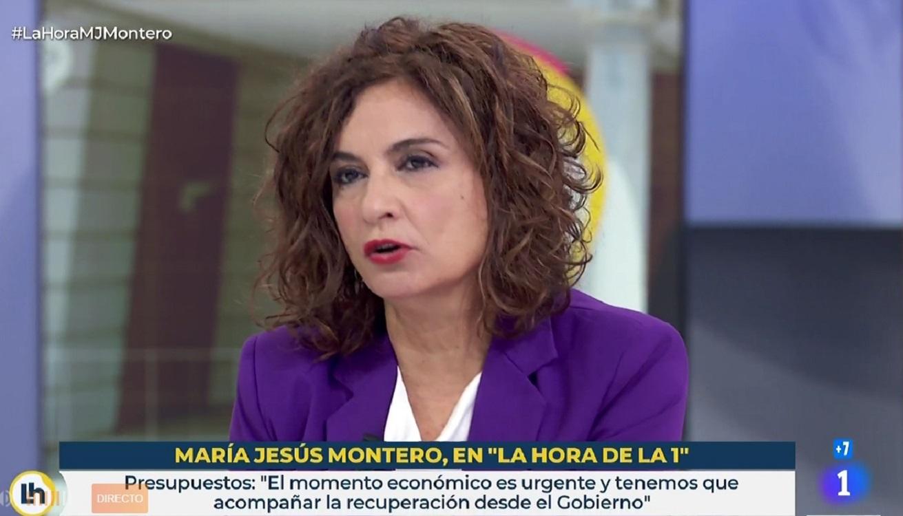 María Jesús Montero, ministra de Hacienda, en La Hora de la 1