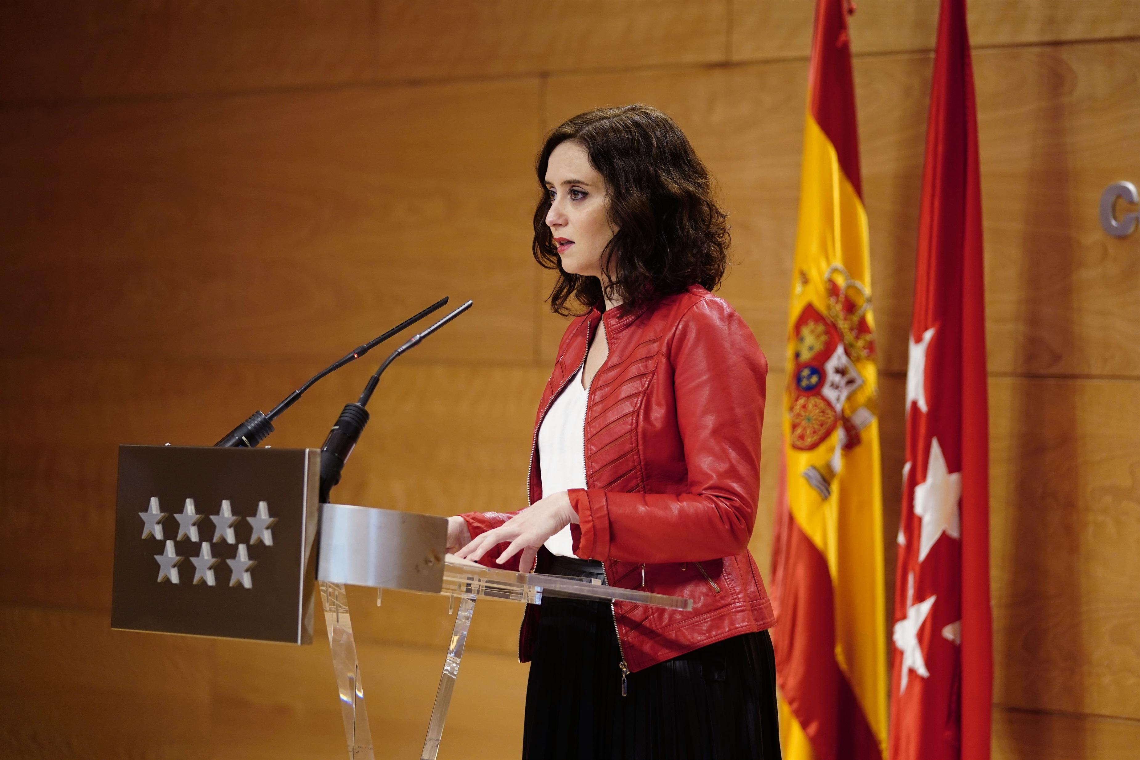 La presidenta de la Comunidad de Madrid, Isabel Díaz Ayuso