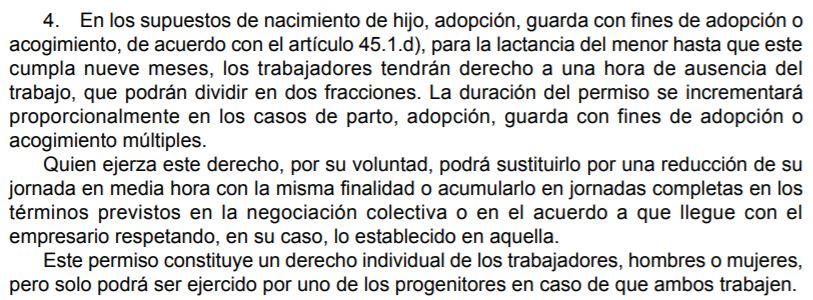 articulo 37.4 estatuto trabajadores