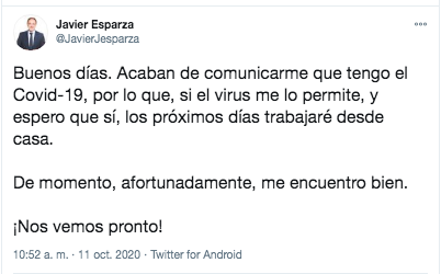 Tuit Javier Esparza