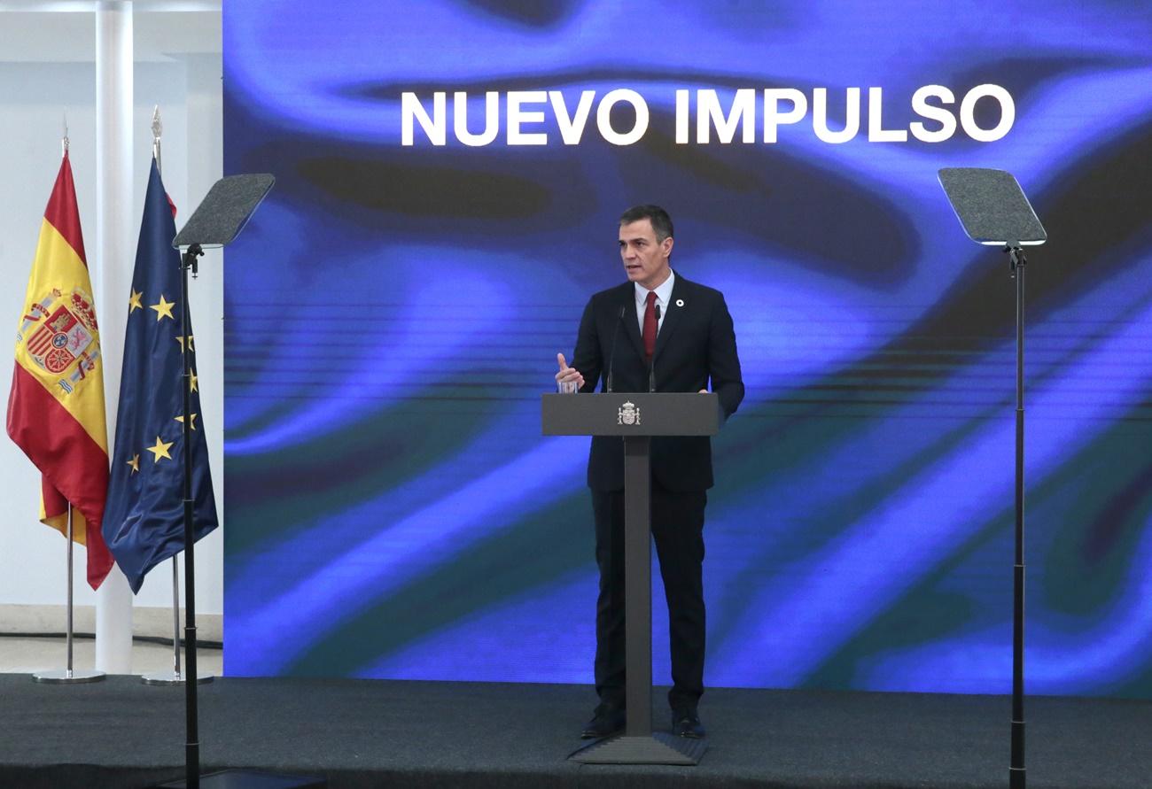 Pedro Sánchez durante la presentación del Plan de Recuperación, Transformación y Resiliencia de la economía española. (Fuente: Europa Press)
