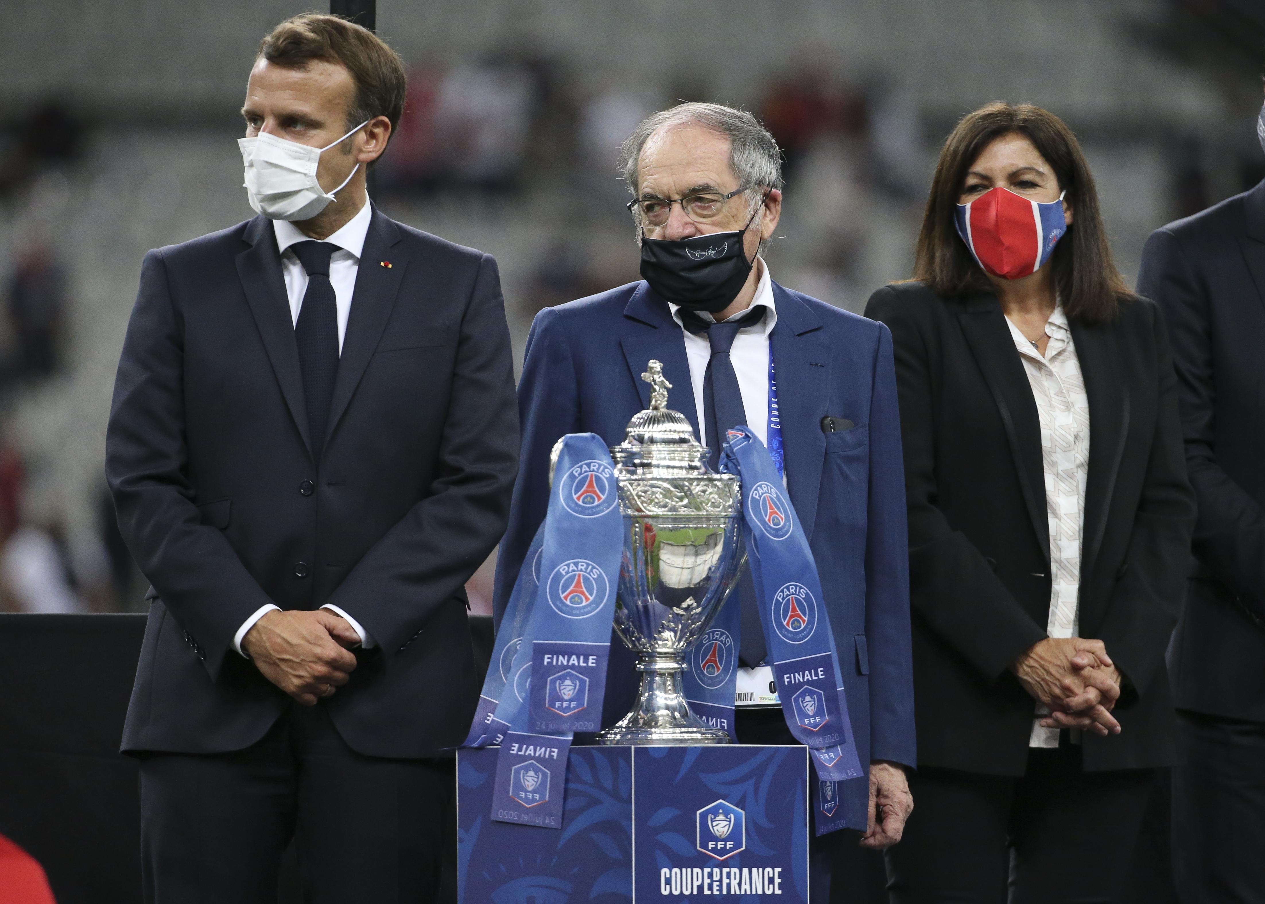 El presidente de Francia, Emmanuel Macron, y la alcaldesa de París, Anne Hidalgo. Juan Soliz / DPPI