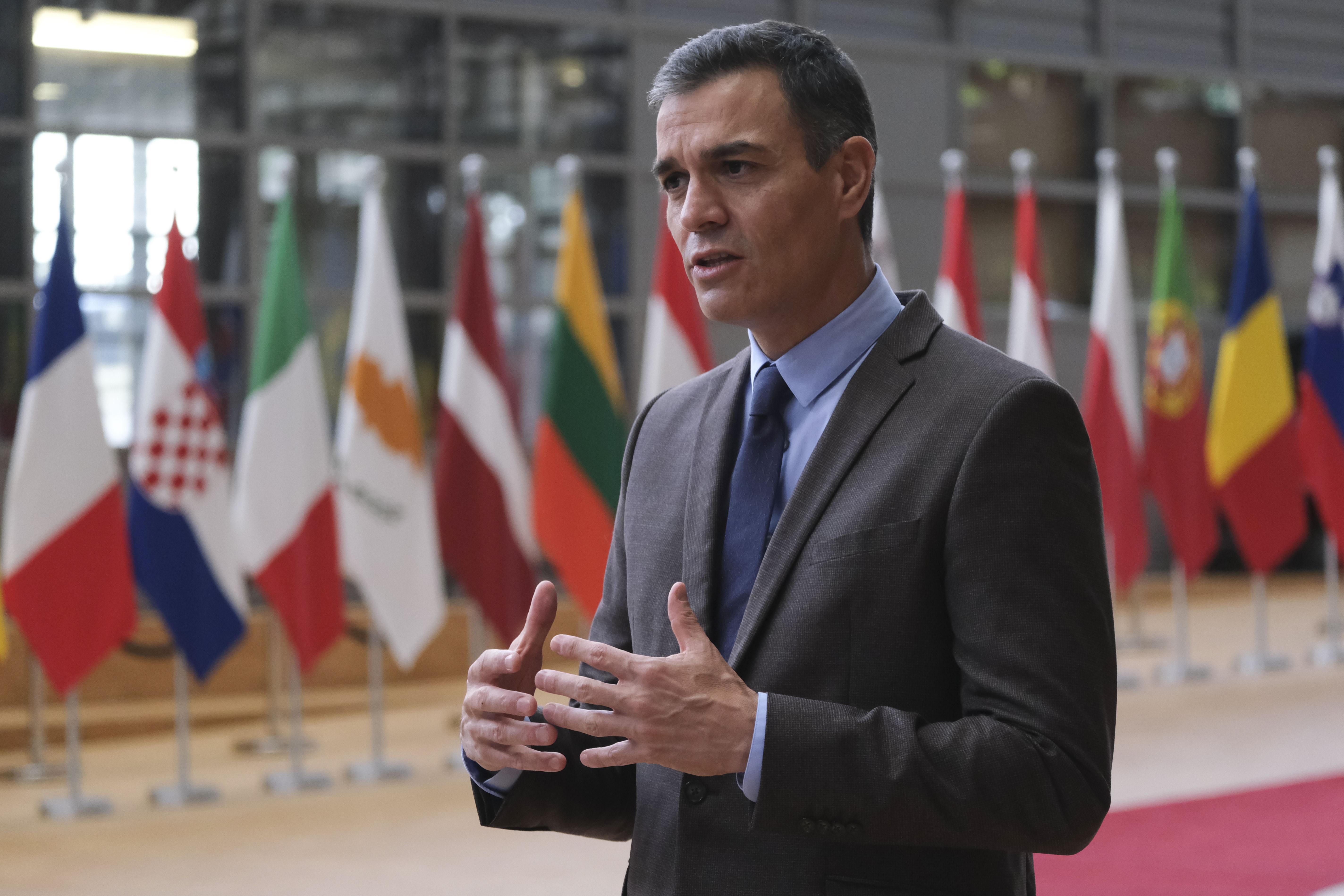 Pedro Sánchez en la Comisión Europea. Europa Press