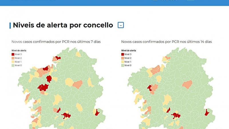 Mapas contagios Galicia