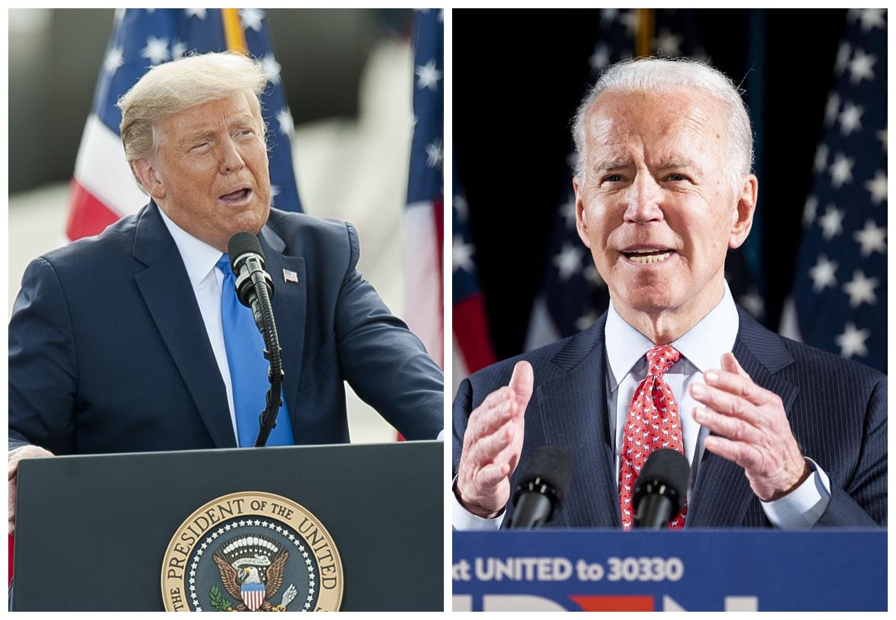 El presidente de EE.UU. Donald Trump y el candidato demócrata, Joe Biden