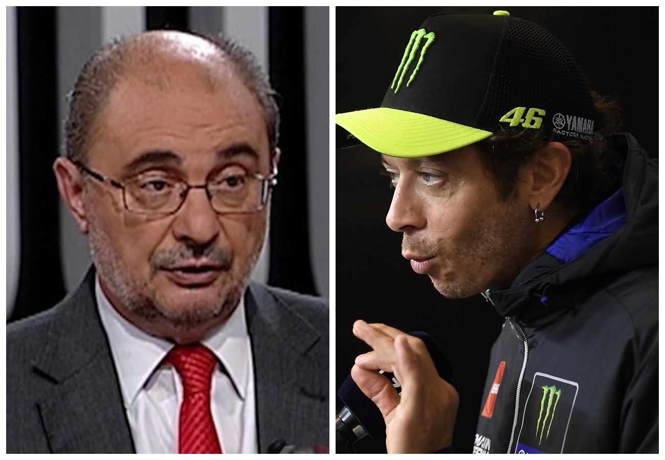 Javier Lambán y Valentino Rossi