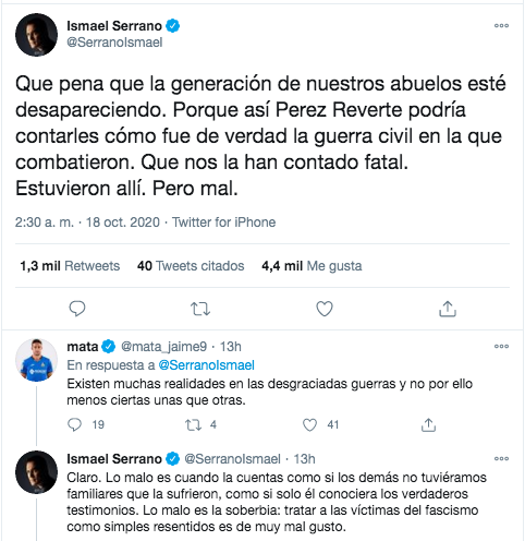 Ismael Serrano sobre Pérez Reverte