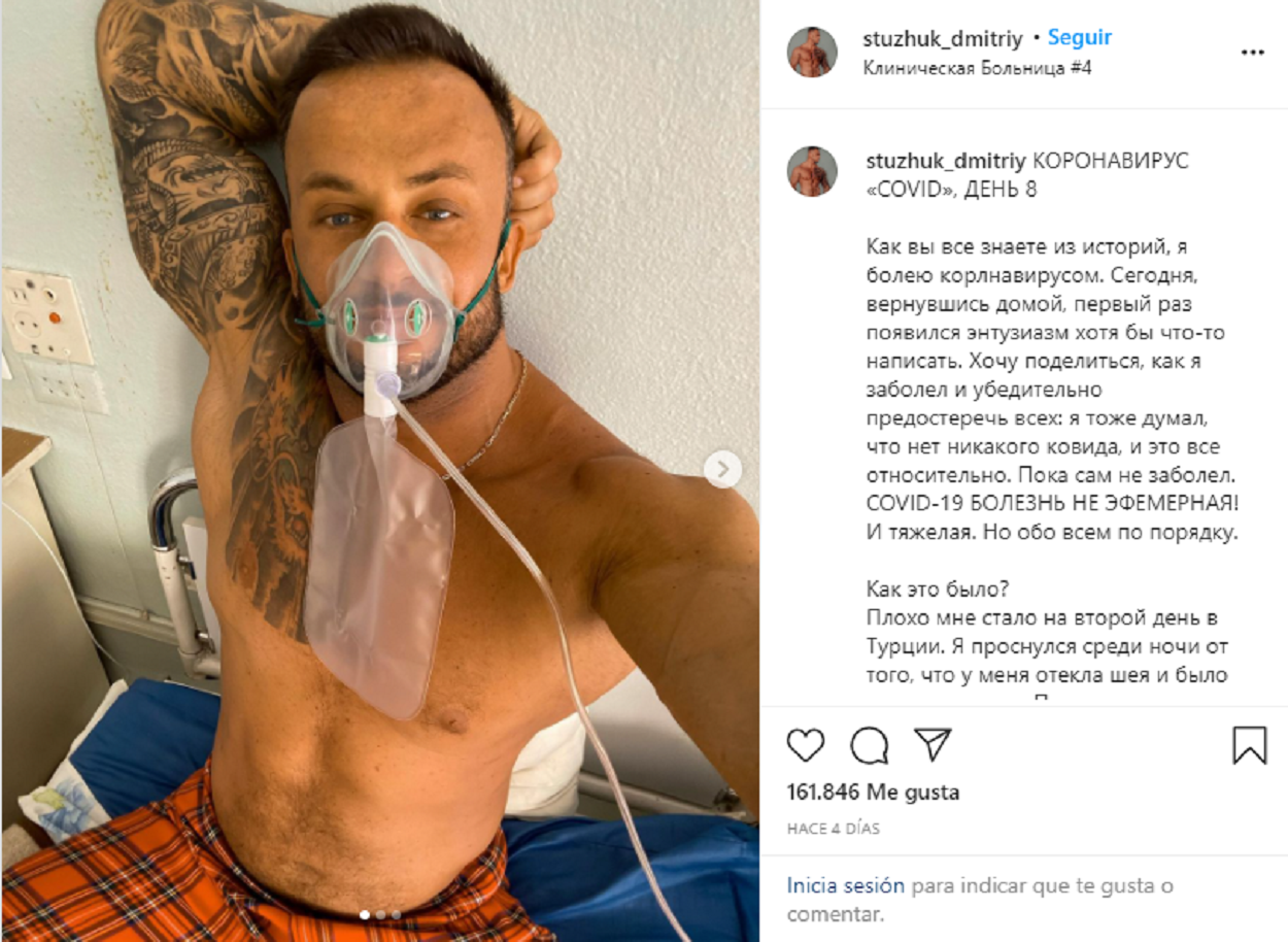 Dmitriy Stuzhuk, 'influencer' ucraniano, fallece a los 33 años a causa del coronavirus. Instagram