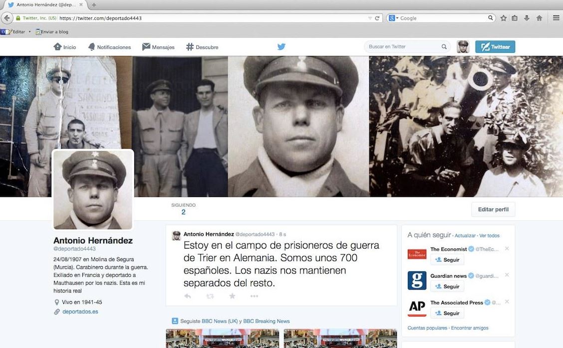 Tuits desde el 'infierno nazi': Un prisionero español cuenta su experiencia “en tiempo real” desde Mauthausen 