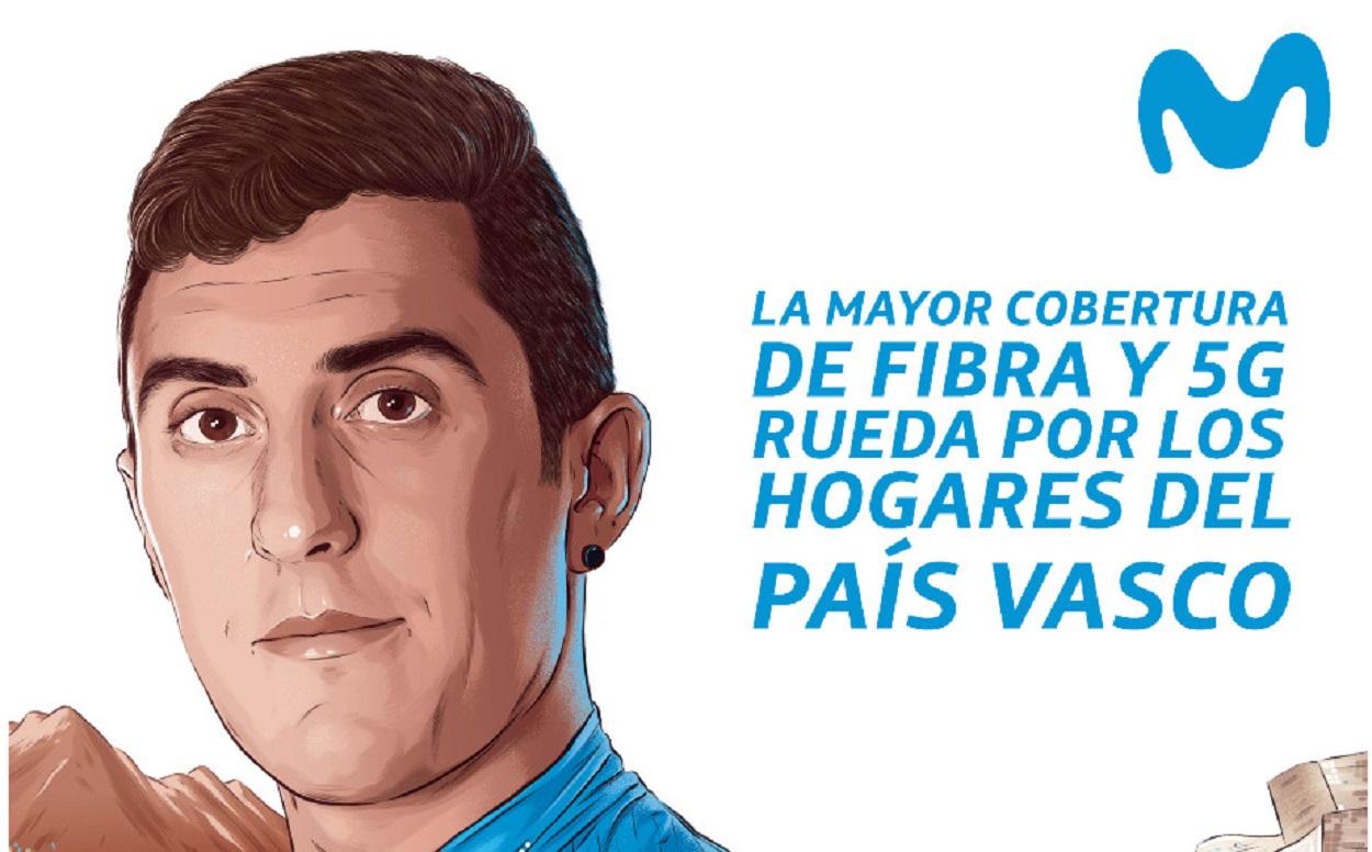 Cartel de Movistar y La Vuelta