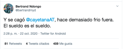 Bertrand Ndongo sobre Cayetana