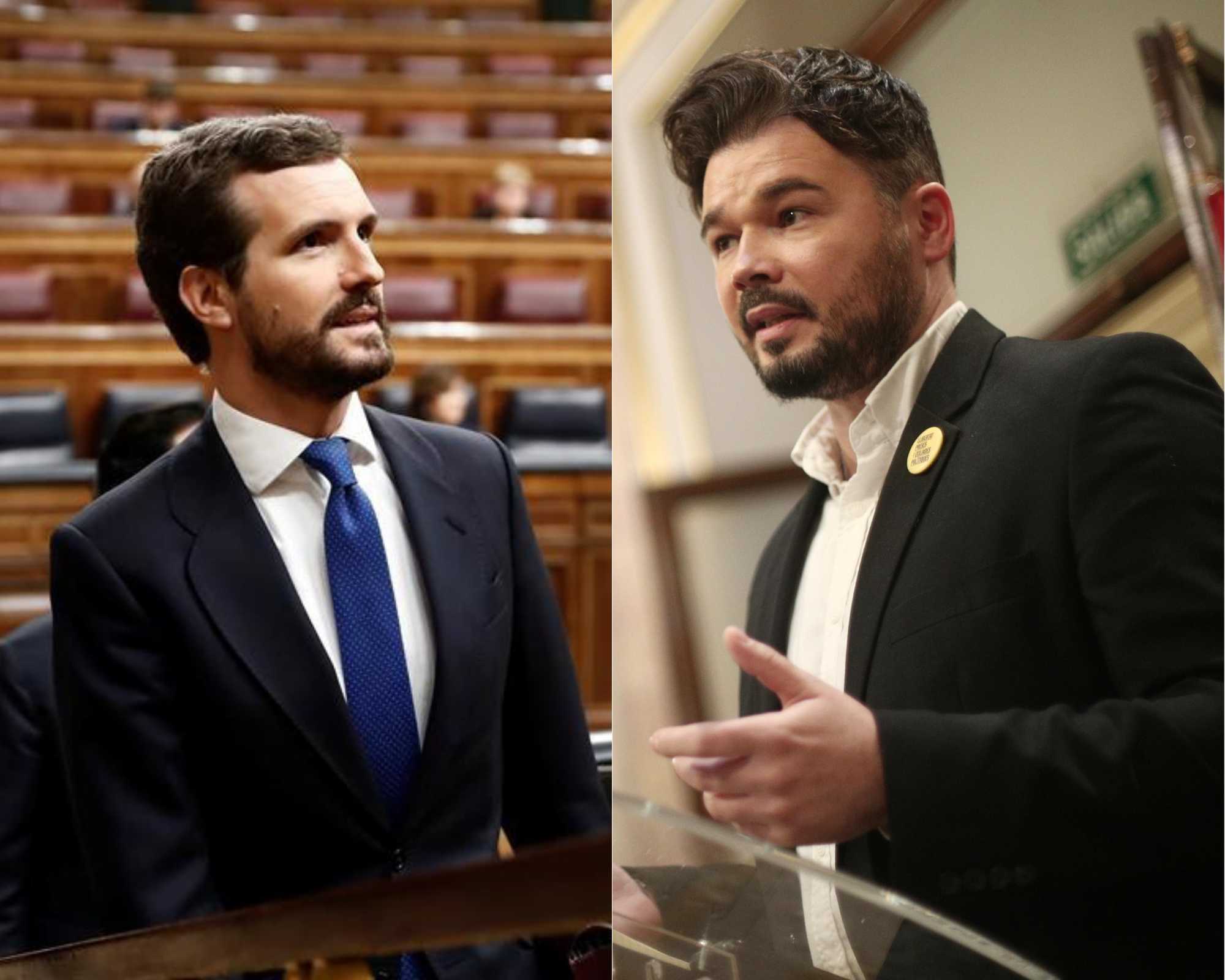 Pablo Casado y Gabriel Rufián.