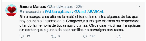 Criticas al tuit de María Jauregi contra Abascal 2