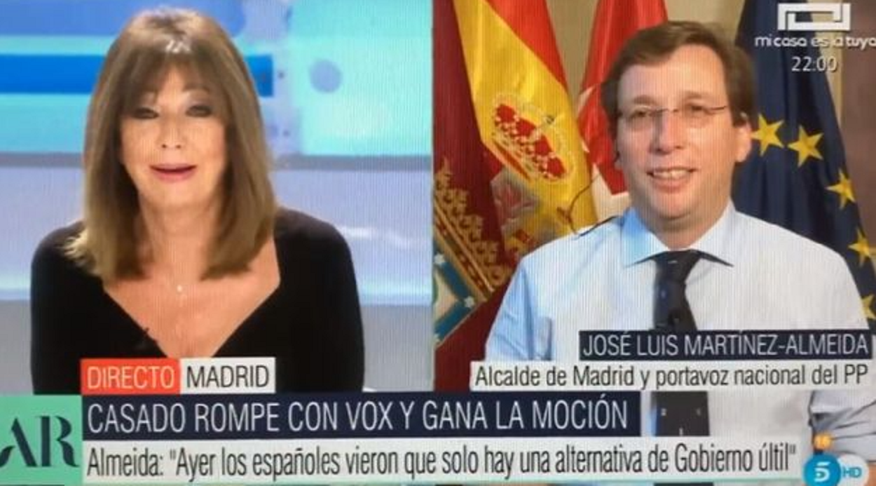 José Luis Martínez Almeida, alcalde de Madrid en 'El Programa de AR'. Fuente: Telecinco