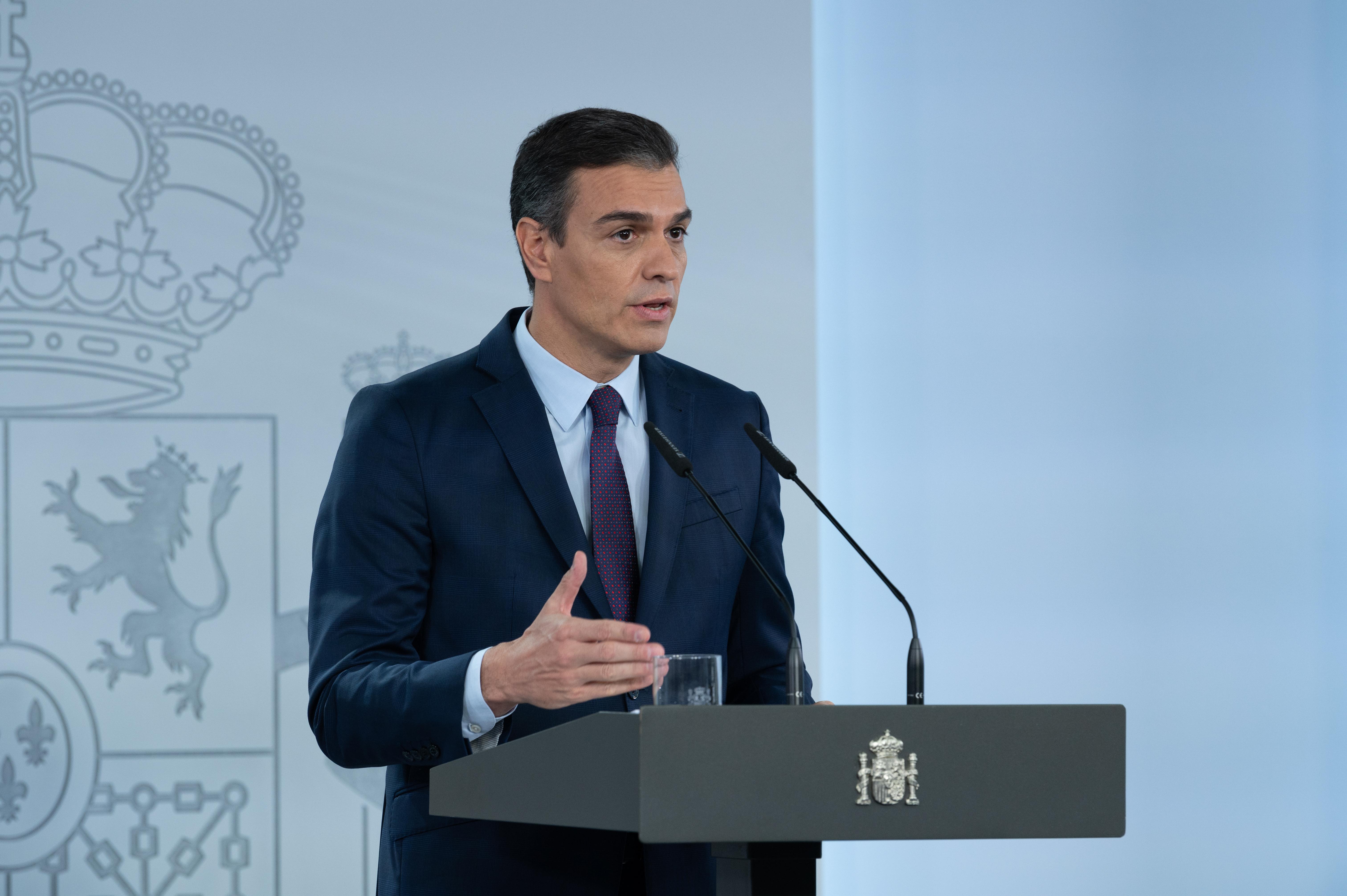 Declaración institucional de Pedro Sánchez. EP
