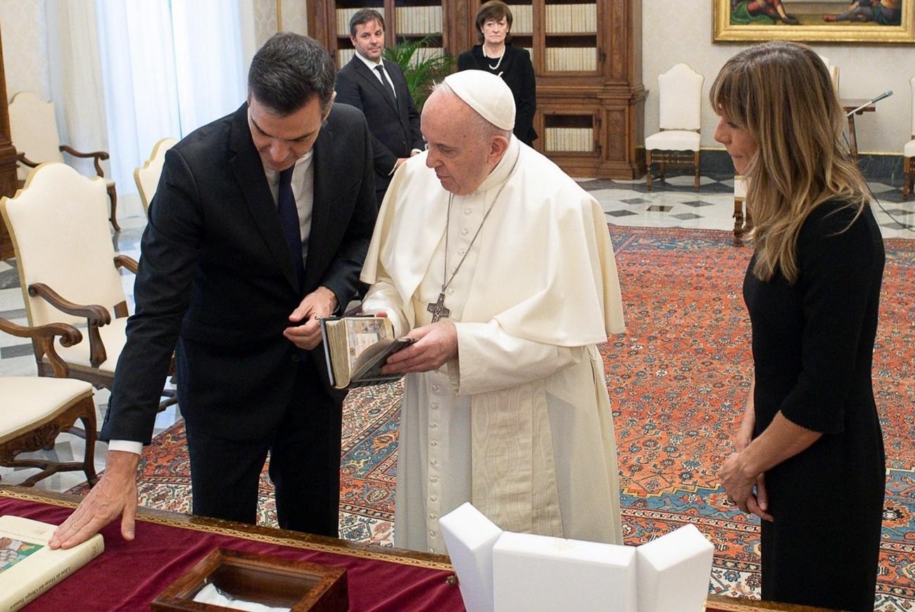 Encuentro de Pedro Sánchez con el Papa Francisco