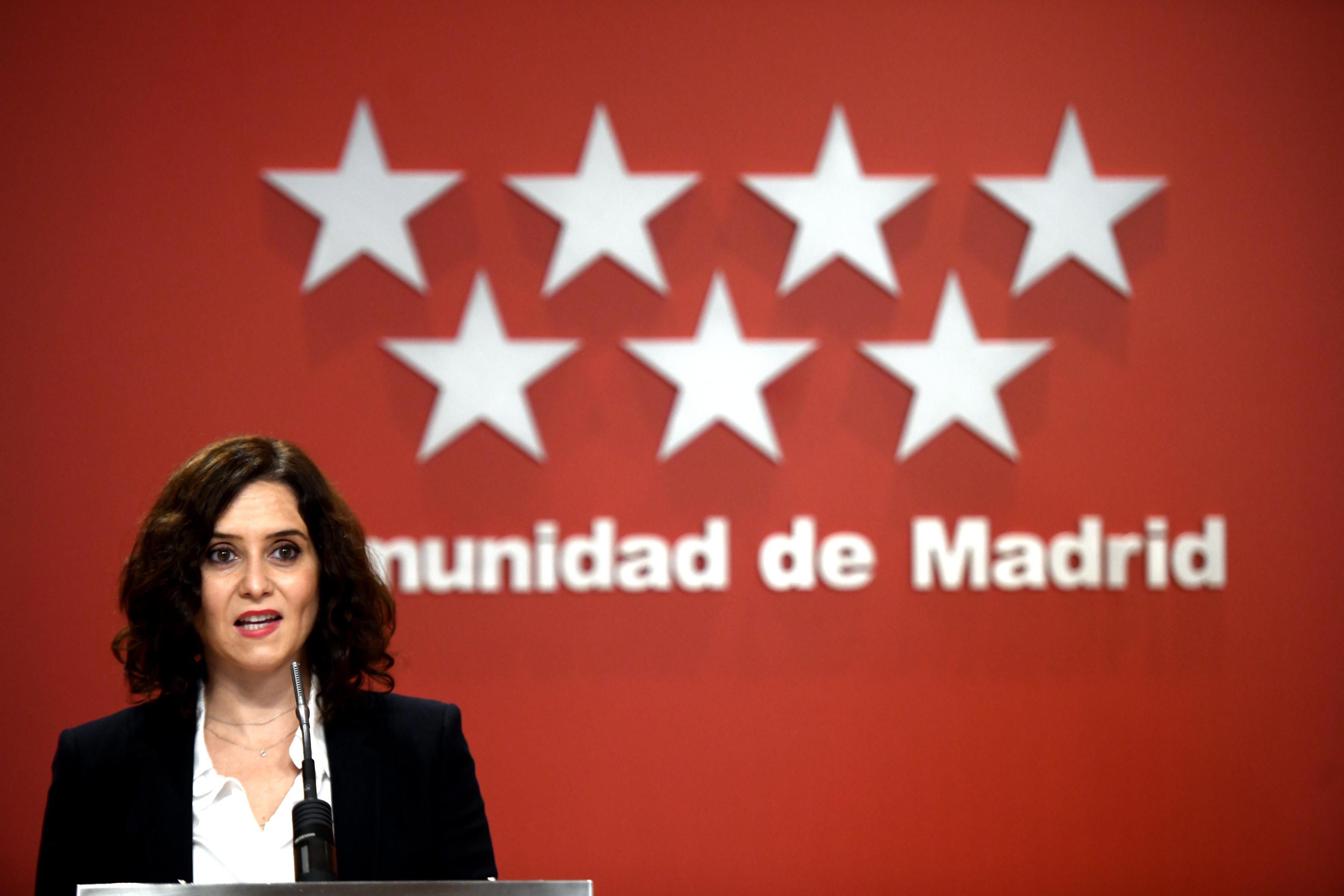 La presidenta de la Comunidad de Madrid, Isabel Díaz Ayuso