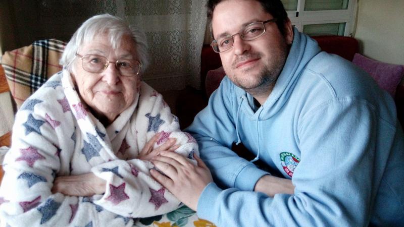 Josefina Samper, con el autor de este artículo, Joaquín Recio.