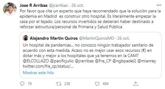 Tuit Arribas a Ayuso Tuit Arribas a Ayuso