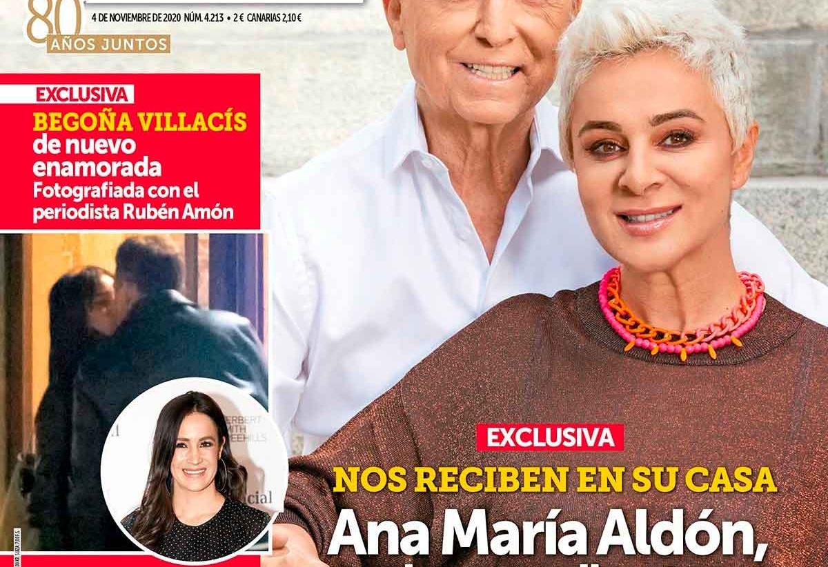 Begoña Villacís y Rubén Amón, besándose en la portada de Semana