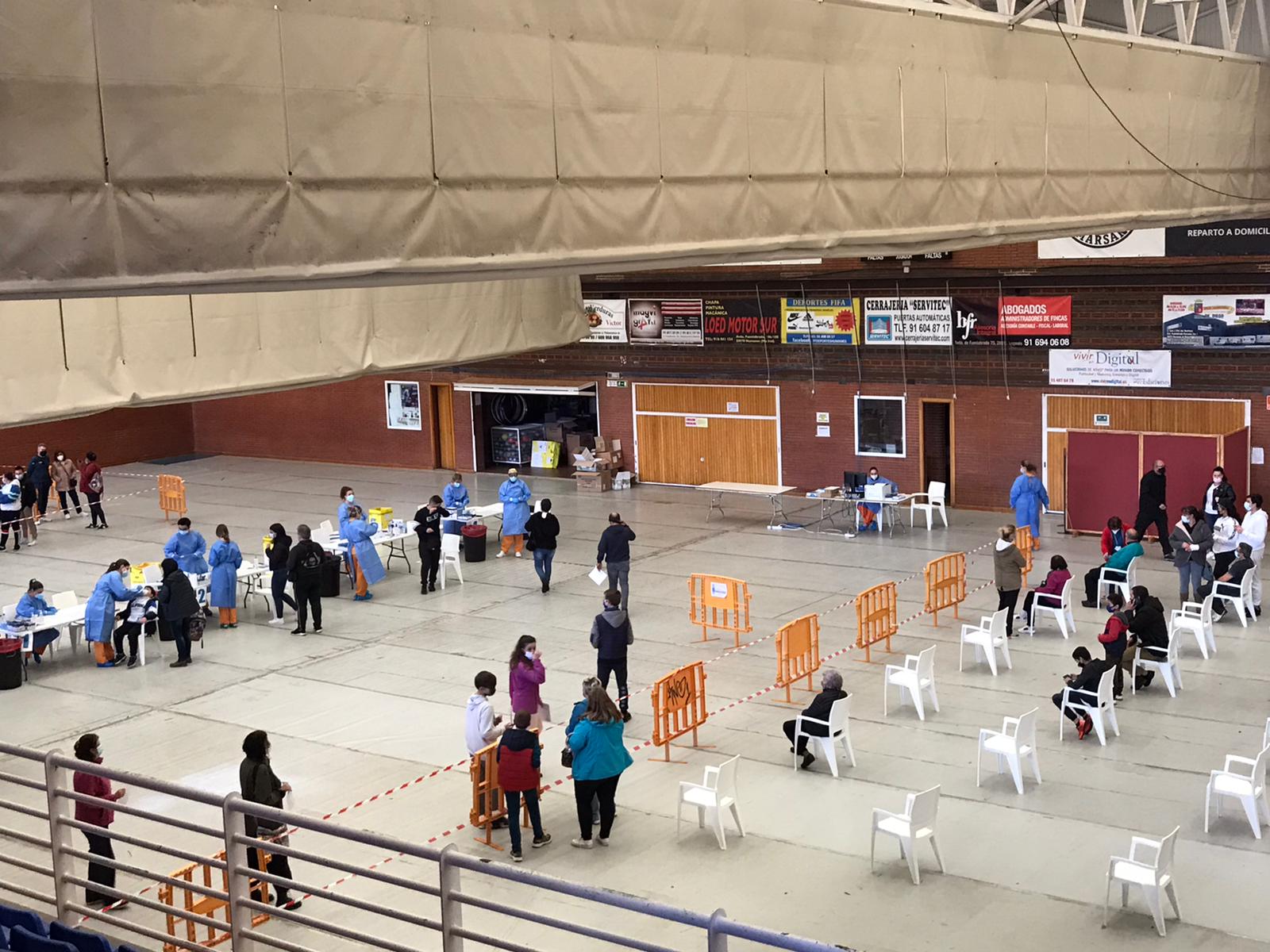 Polideportivo de Humanes de Madrid habilitado para las pruebas de antígenos de la Comunidad de Madrid