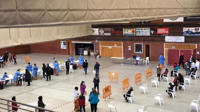 Polideportivo de Humanes de Madrid habilitado para las pruebas de antígenos de la Comunidad de Madrid