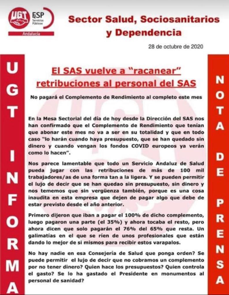 Comunicado de SAS.