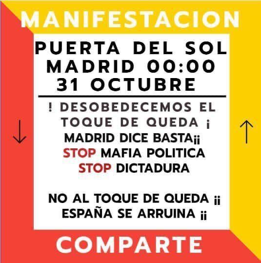 Cartel de la manifestación de este sábado. 