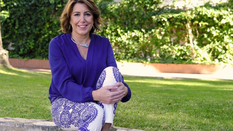 Susana Diaz, durante la entrevista con La Opinión de Málaga.
