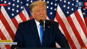Trump en una rueda de prensa