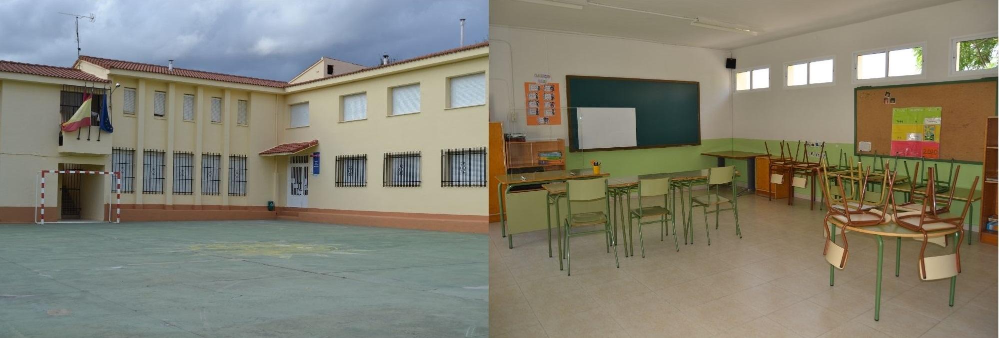 Colegio Virgen de los Remedios y una aula del centro