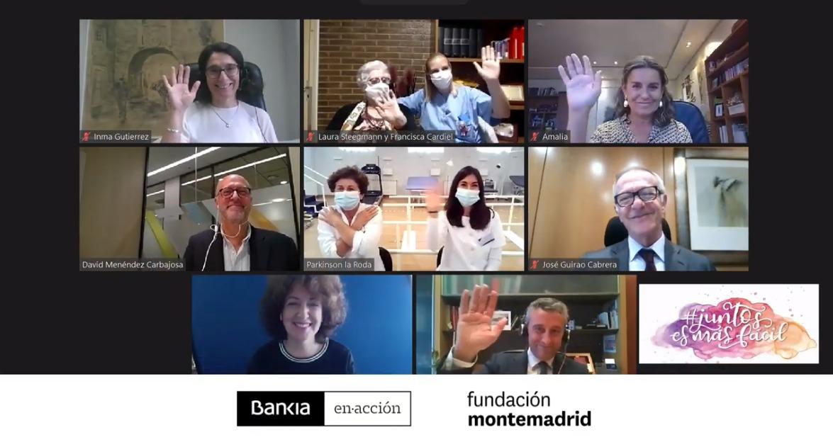 Imagen del encuentro virtual de reconocimiento a las asociaciones seleccionadas