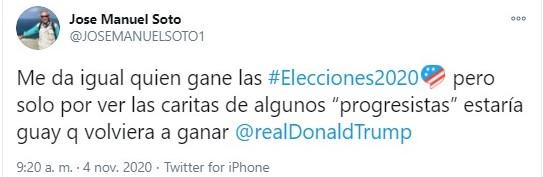 José Manuel Soto opina sobre las elecciones de EEUU José Manuel Soto opina sobre las elecciones de EEUU