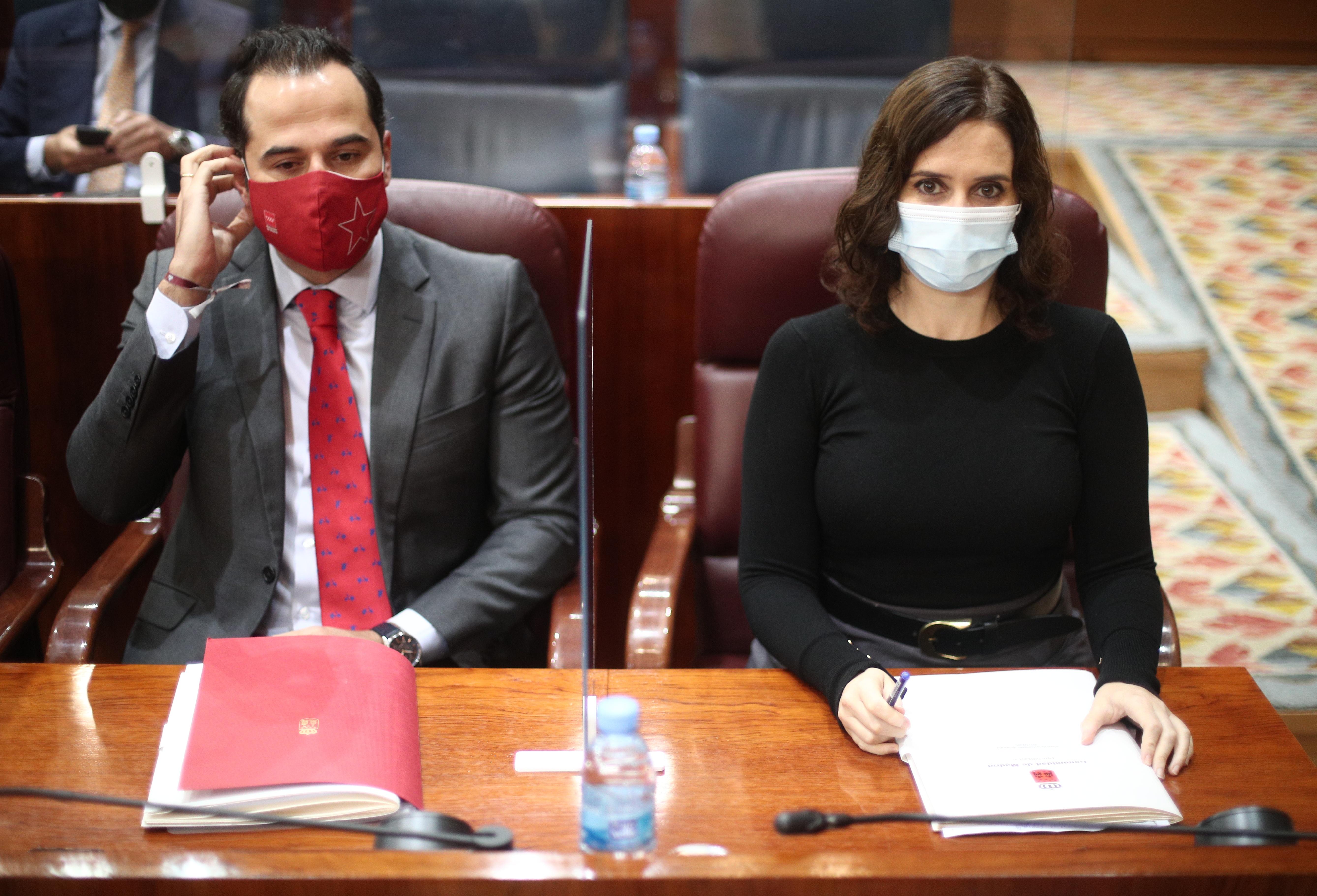 La presidenta de la Comunidad de Madrid, Isabel Díaz Ayuso, y el vicepresidente regional, Ignacio Aguado / EP