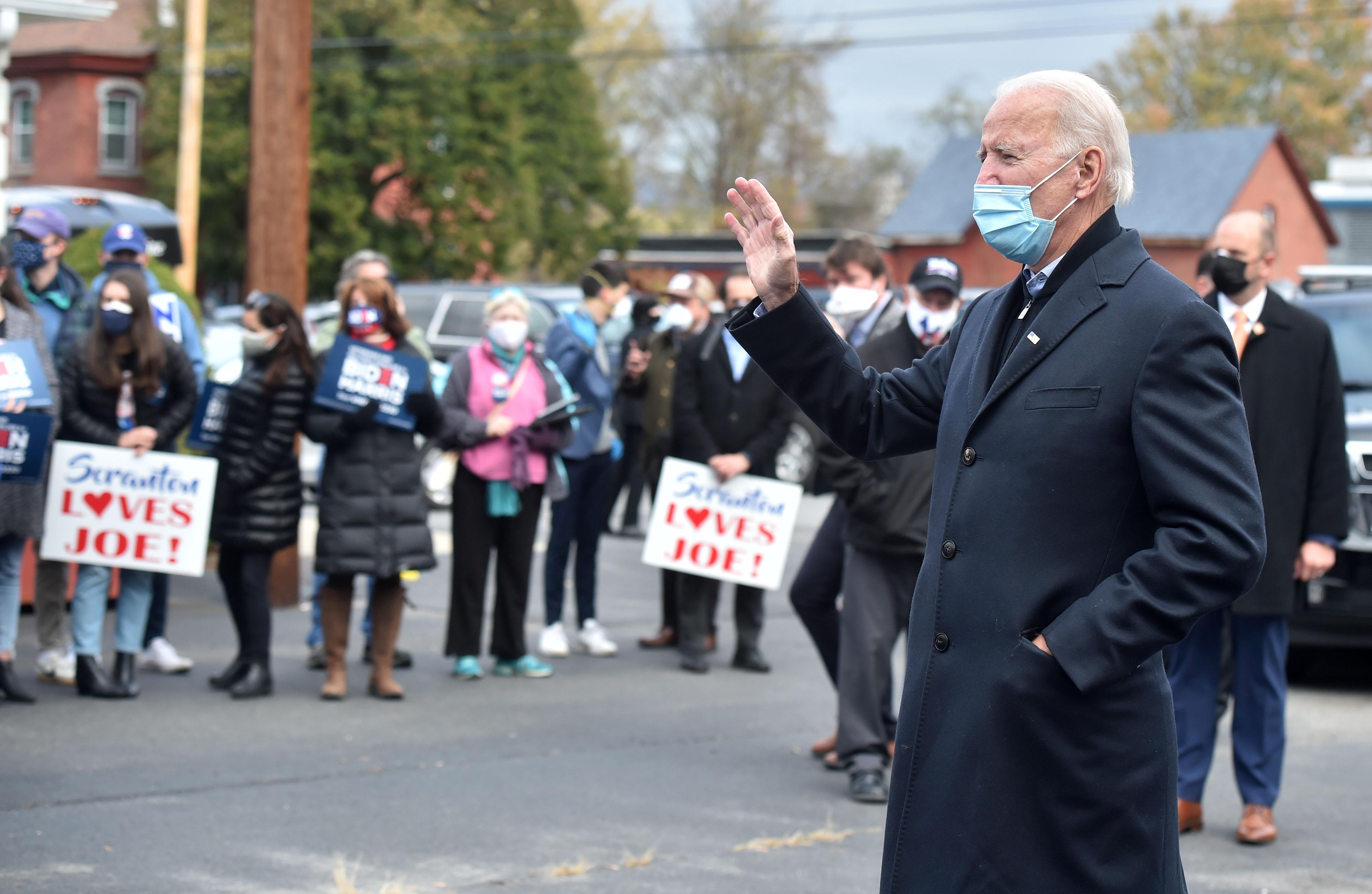 El candidato demócrata, Joe Biden, en Pensilvania. EP