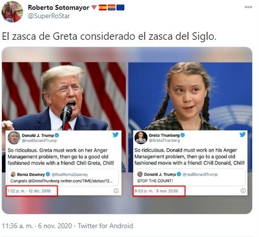 Roberto Sotomayor y el zasca de Greta Thunberg